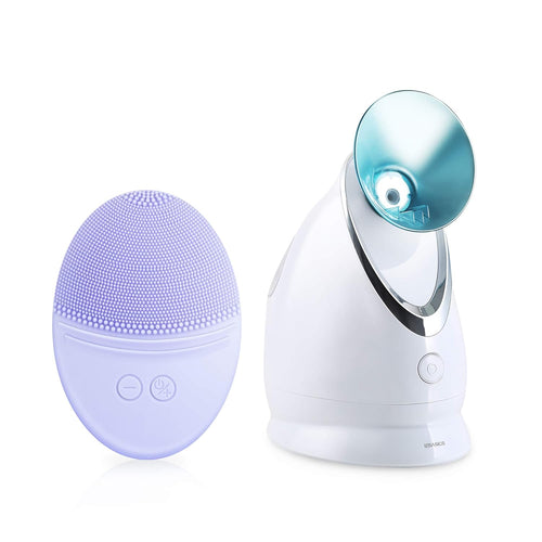 Facial Cleansing Brush Bundled with Facial Steamer
