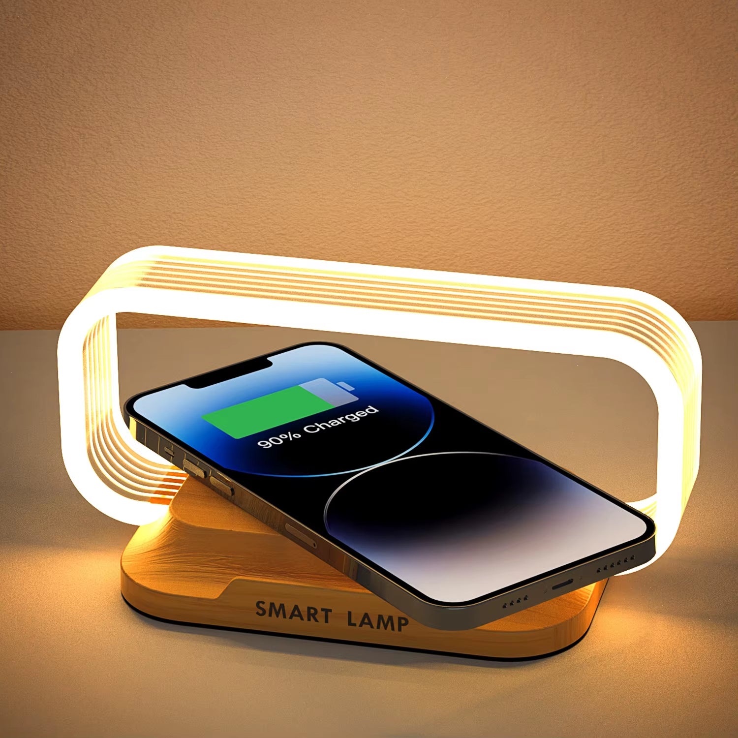 LED Night Light Wireless Charger Stand Table Desk Lamp Mobile Phone Holder Fast Charging Station Dock for Iphone Samsung Xiaomi