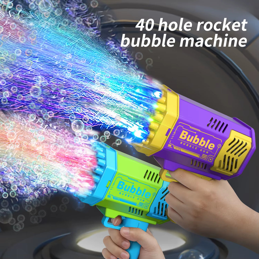 40 Hole Bubble Machine Fully Automatic Bubble Blowing Light Outdoor Bubble Machine without Battery without Bubble Water